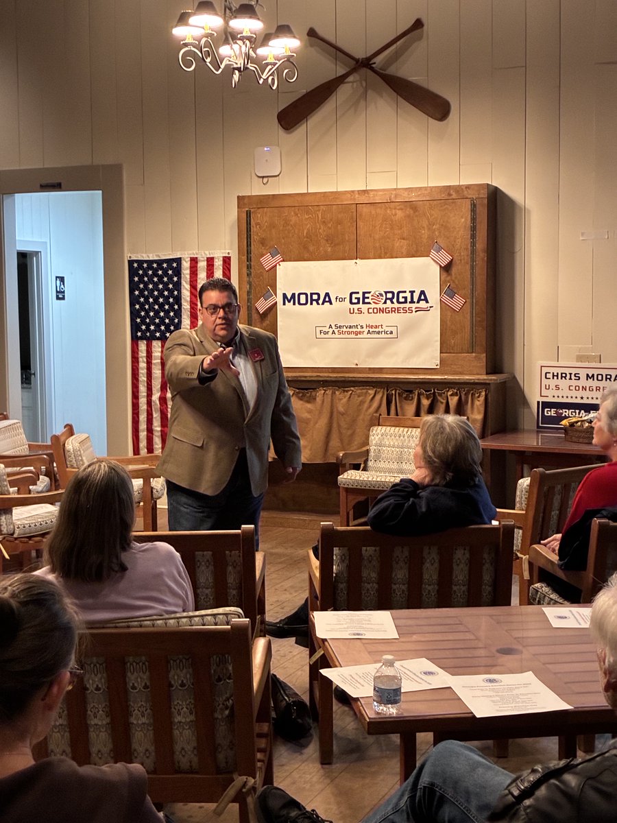 MoraForGeorgia's tweet image. I want to give a big thanks to the folks from Big Canoe for coming out last night and discussing issues that matter. Your support is deeply appreciated. 

#moraforgeorgia #MoraForCongress #GA11 #GAPOL #georgia #mora2026 #georgiaprimary #GeorgiaFirst