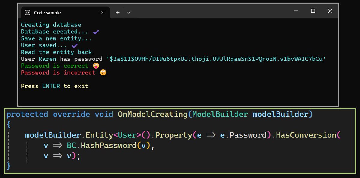 KarenPayneMVP's tweet image. EF Core HasConversion example

github.com/karenpayneoreg…

#dotnet