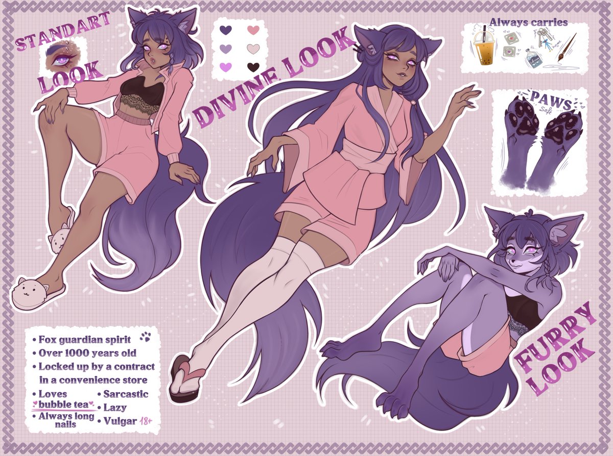 FoxpitooSFW's tweet photo. Heya I'm not dead! 
I've finally made refsheet for my OC! 
One day I will tell her story😗 https://t.co/ZNKgz0Ny5Q