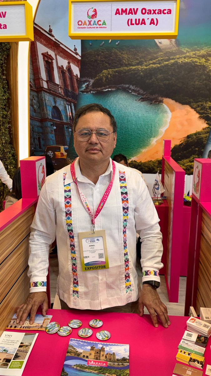 HotelesOaxaca's tweet photo. 🌿 Continuamos dejando huella en su segundo día de participación en la Vitrina Turística de ANATO 2026.
Seguimos fortaleciendo alianzas, promoviendo nuestro destino y destacando la calidad y calidez que caracterizan a nuestros hoteles. 🤝✨
#Bogota 
#Colombia
#ANATO2026 #Turismo https://t.co/Yt6GiB9XsA