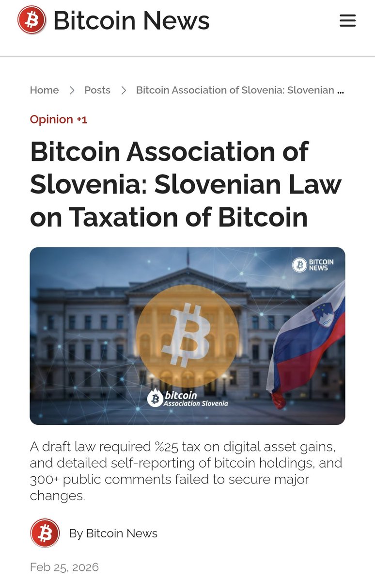 Bitcoin Slovenia tweet media