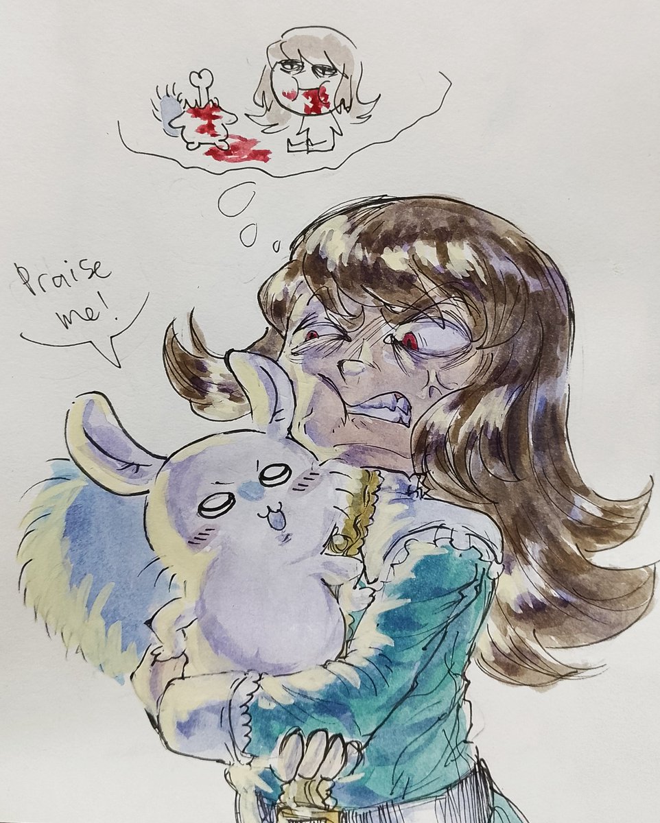 Momonga will be baked soon InsyaAllah

#chiikawa #hauntedhotel #hauntdhotelabaddon