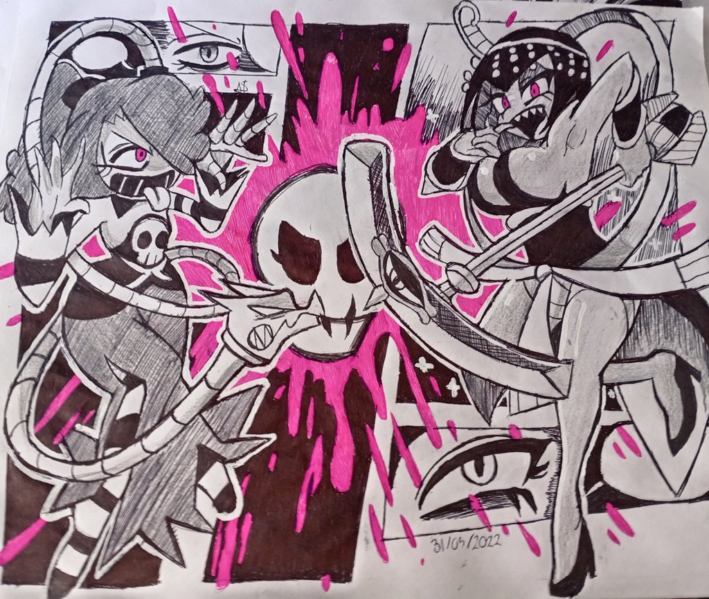 A drawing I did a few years ago, but it's definitely one of my favorites. (⁠´⁠ε⁠｀⁠ ⁠)

#Skullgirls #traditionalart #skullgirlsfanart