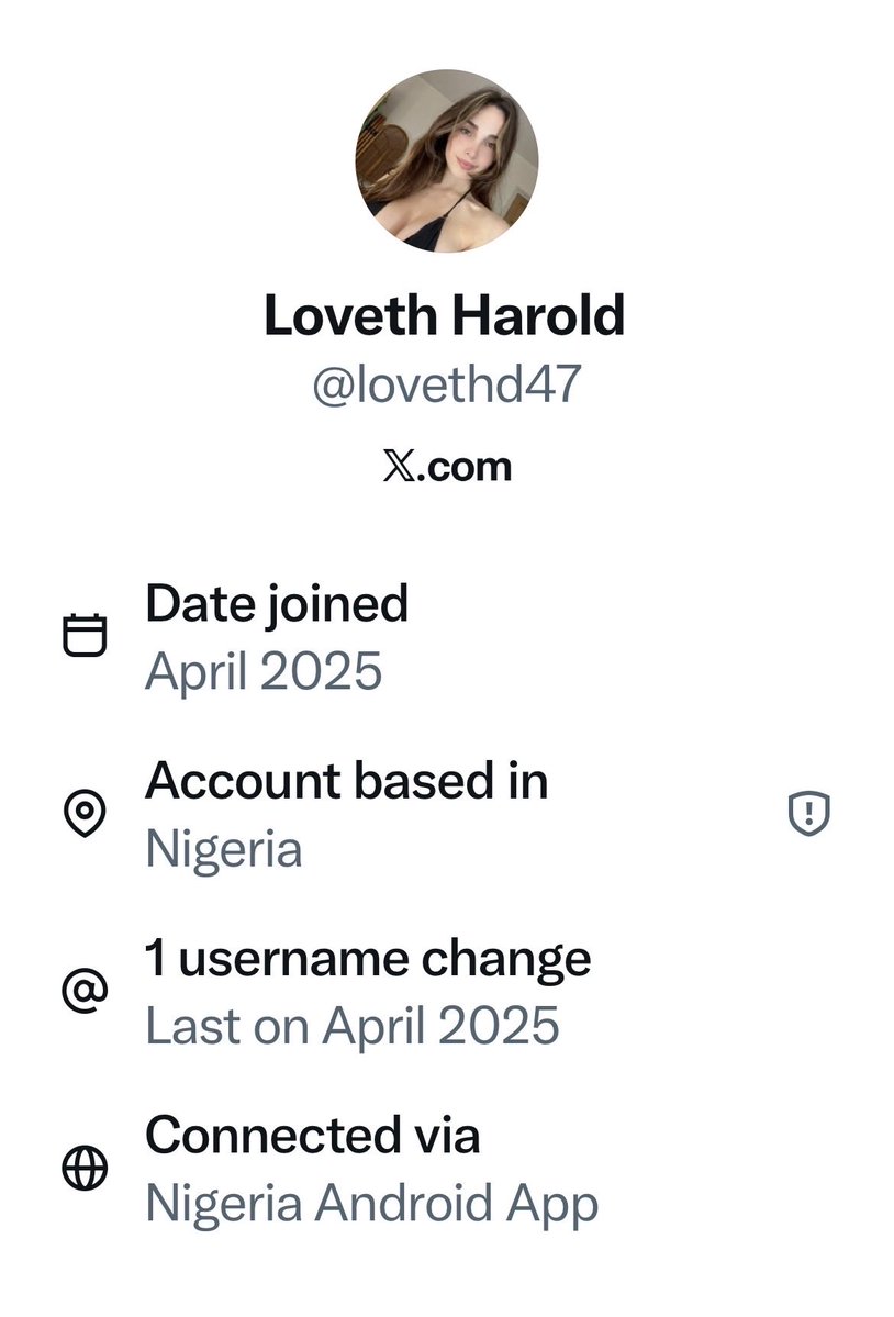 I was going to follow her back because she was cute, but then, I realized Loveth Harold is probably a man from Nigeria!! 🤣🤣🤣