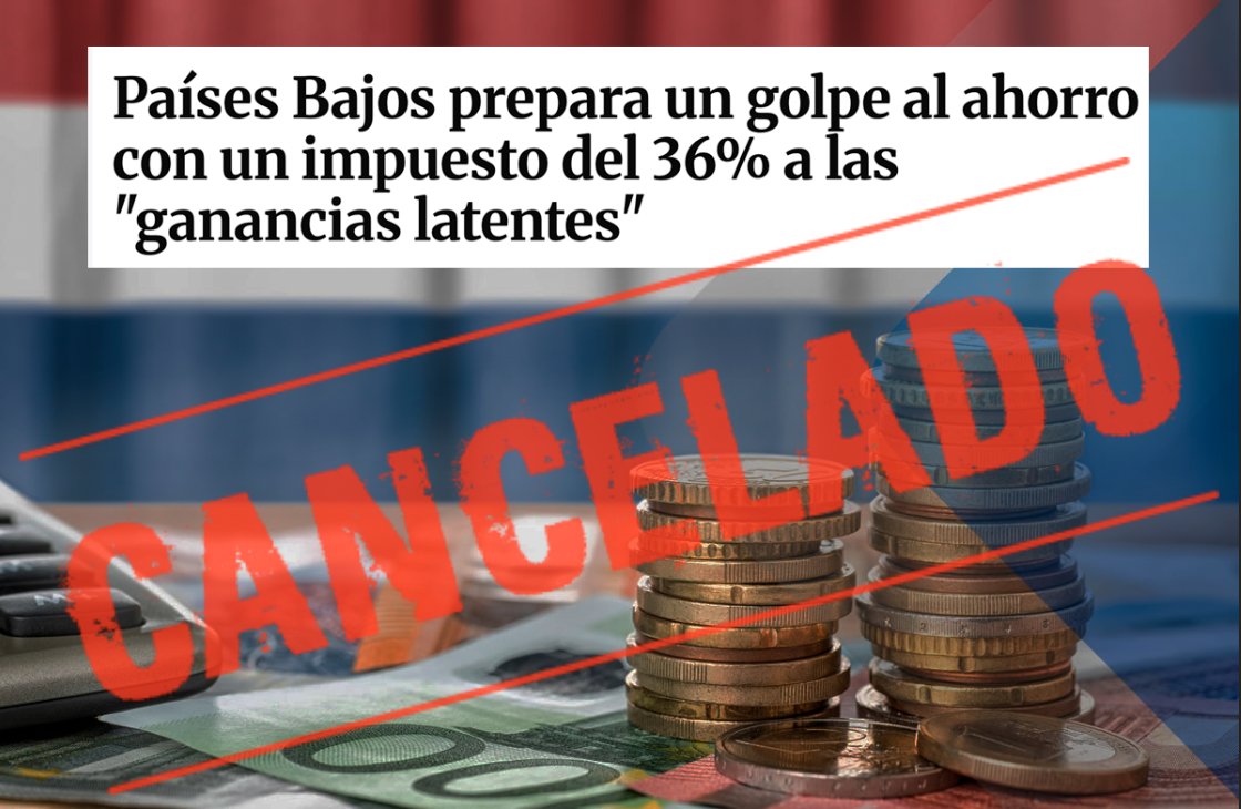Países Bajos CANCELA el impuesto del 36% sobre las ganancias no realizadas tras una enorme reacción popular.

👉 No se puede obligar a la gente a pagar impuestos sobre un dinero que no existe.

Este impuesto iba a destruir la inversión a largo plazo para sus ciudadanos.