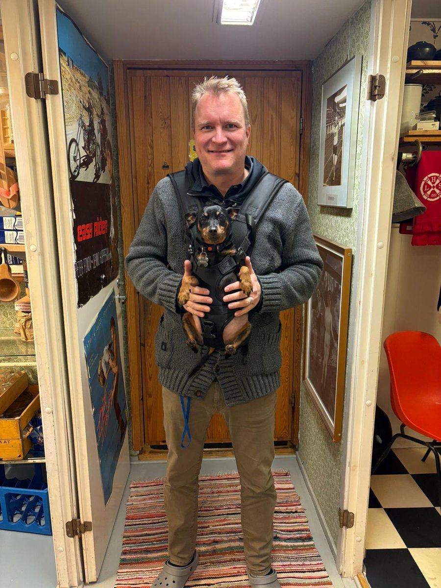 saunahermanni's tweet image. Kuivaharjoittelua kesän prätkäajoihin. 🫢😂🥹 @saunahermanni #motorbike #minpin #dogstagram #summer #withmydog