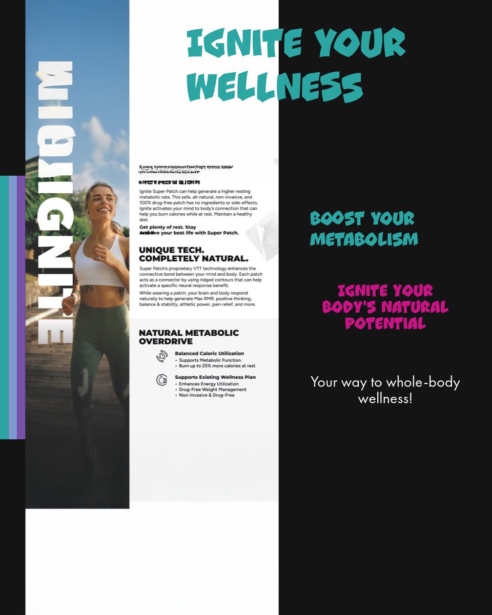 Wellnesswaypatc's tweet image. Ignite helps support your metabolism — naturally. No drugs, no ingredients. Just neurotech that activates your brain-body connection to burn more calories at rest.

#IgnitePatch #SuperPatch #MetabolicSupport #DrugFreeWellness #WellnessWay
