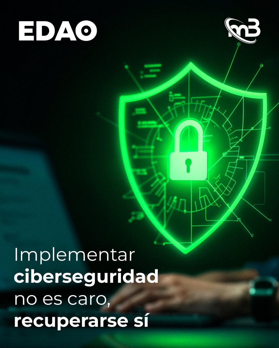 ITMB_oficial's tweet photo. Implementar ciberseguridad no es caro. Con EDAO, la prevención siempre cuesta menos que la recuperación

🔐 Protege hoy lo que mañana no podrás recuperar
📧 contacto@itmb.tech
☎️ 55 2155 9757 
🌐 https://t.co/gw1hlmeIBl

#EDAO #Ciberseguridad #Prevención #SeguridadEmpresarial https://t.co/YMl8EyuAUp