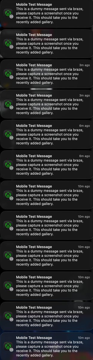 treykane's tweet photo. @XboxSupport  I assume this is someone testing a feature or integration.  Buuuuttt maybe you shouldn't be doing that in production spamming all of your users... https://t.co/Zkj9LfLJN5