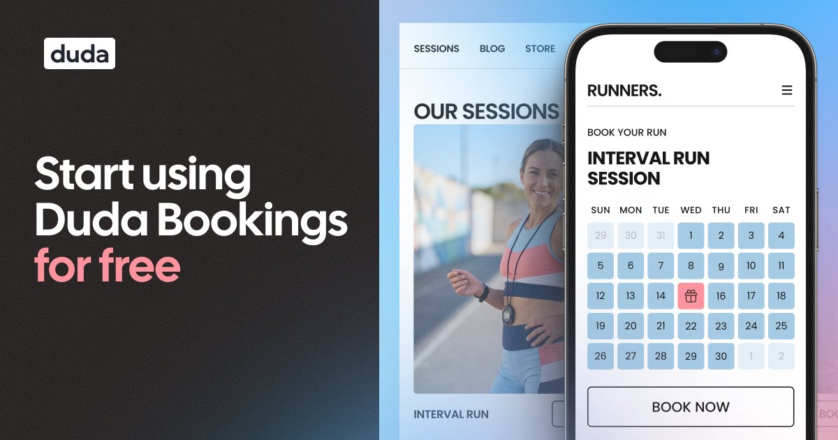 DudaPlatform's tweet image. For the next 6 months, Duda Bookings is on us. 😉📅 That means beautiful, on-brand scheduling built right into your client sites...and more revenue opportunities without extra overhead. 💪➡️ bit.ly/3N4UBJz

#websitebuilder #agencygrowth #agencylife