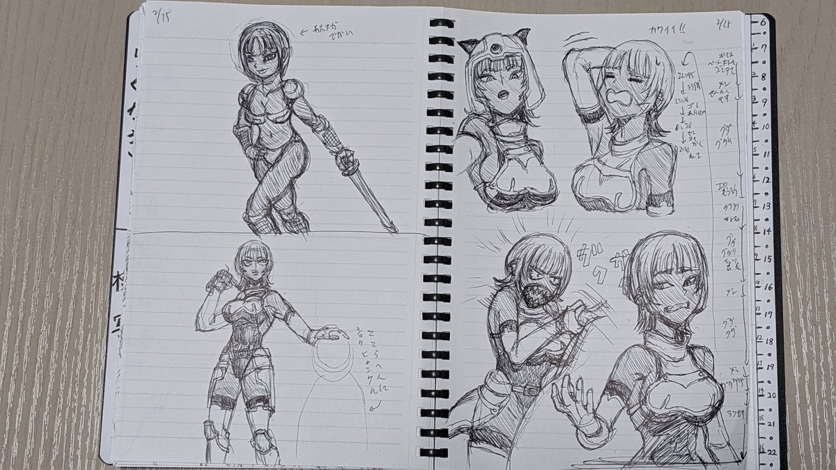 sennukisoft's tweet photo. 113日目と立ち絵ラフです…！

・芝田先生の絵がエロくて上手すぎる…！シュプレちゃん好き好き侍

・もっとガッツリ頭身上げたバランスで覚えなくては…

・冬っぽい部屋着描こうとしてるうちに春になっちゃった…早く完成させよう

・休日の21時くらいからエンジンかかりだすの本当によくない悪い癖 https://t.co/XZuRtA0N5D