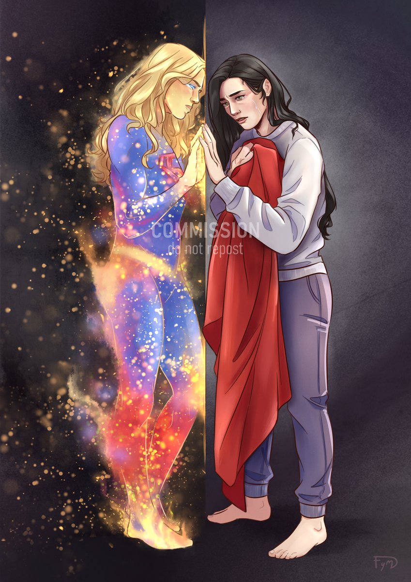 foryourmajesty_'s tweet photo. Oh yeah i made this commission for Nottawriter!! Very fun to do, except when i drew Lena's tears ajdkgl i'm sorry ok 😭 #supercorp #supergirl https://t.co/sId0raEPI6