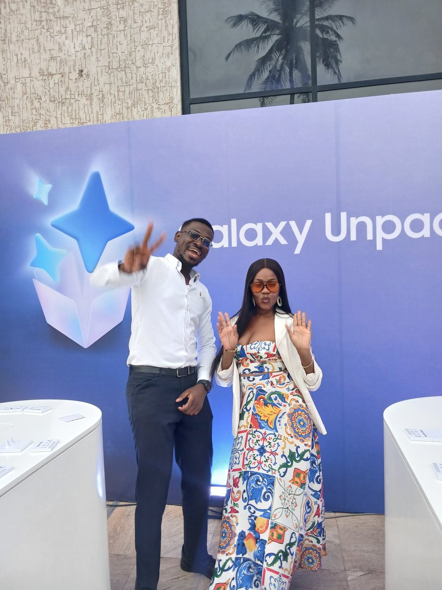 Samsung_Ghana's tweet photo. #GalaxyAI is here, so are they! We're unpacking the new Galaxy with @delppy1_ @fynnba_ #GalaxyUnpacked #SamsungGH https://t.co/4bC3rA5R6O
