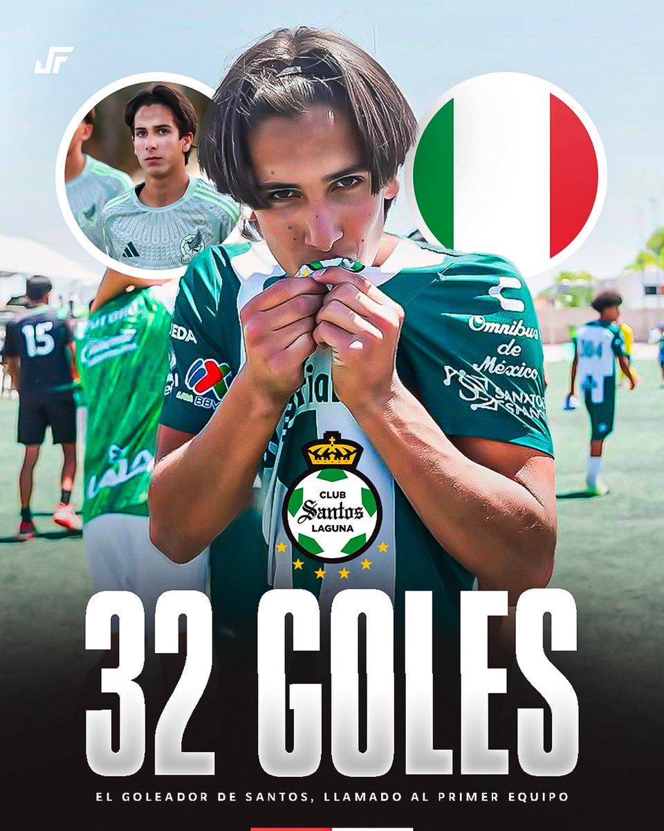 Jovenesfutmx's tweet photo. ⚔🔜 SE VIENE EL DEBUT…

De acuerdo con @UnicoSantista, Lucca Vuoso fue llamado al primer equipo de Santos Laguna. 🇳🇬

Cabe recordar que Omar Tapia, quien anteriormente dirigió en las selecciones menores de México, fue nombrado nuevo DT del club. 🧠

Para dimensionar lo de Lucca: en 2025 fue el jugador de fuerzas básicas que más goles anotó, con un total de 32 tantos ⚽️

Cuenta con triple nacionalidad: 🇲🇽🇦🇷🇮🇹
