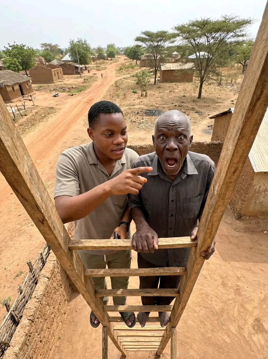 I carry one elderly man climb ladder today, show am wetin boys Dey see… Baba Shout😂