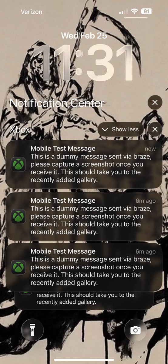 _Cell9000's tweet photo. @XboxSupport I’ve received this same message about 15 times in a row for the past 10 minutes, how do you make it stop? I don’t know what braze is nor have I ever signed up for it. https://t.co/cvs7cyzIVa