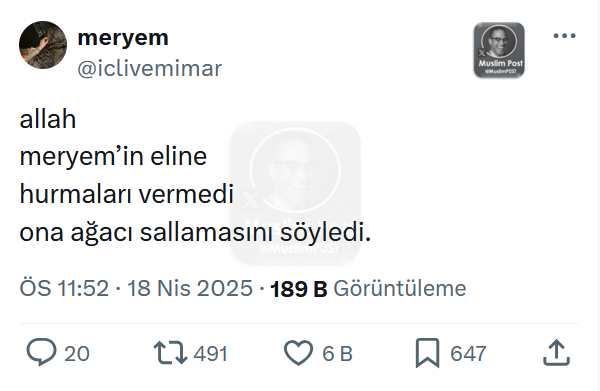 Müslüman Tweet tweet media