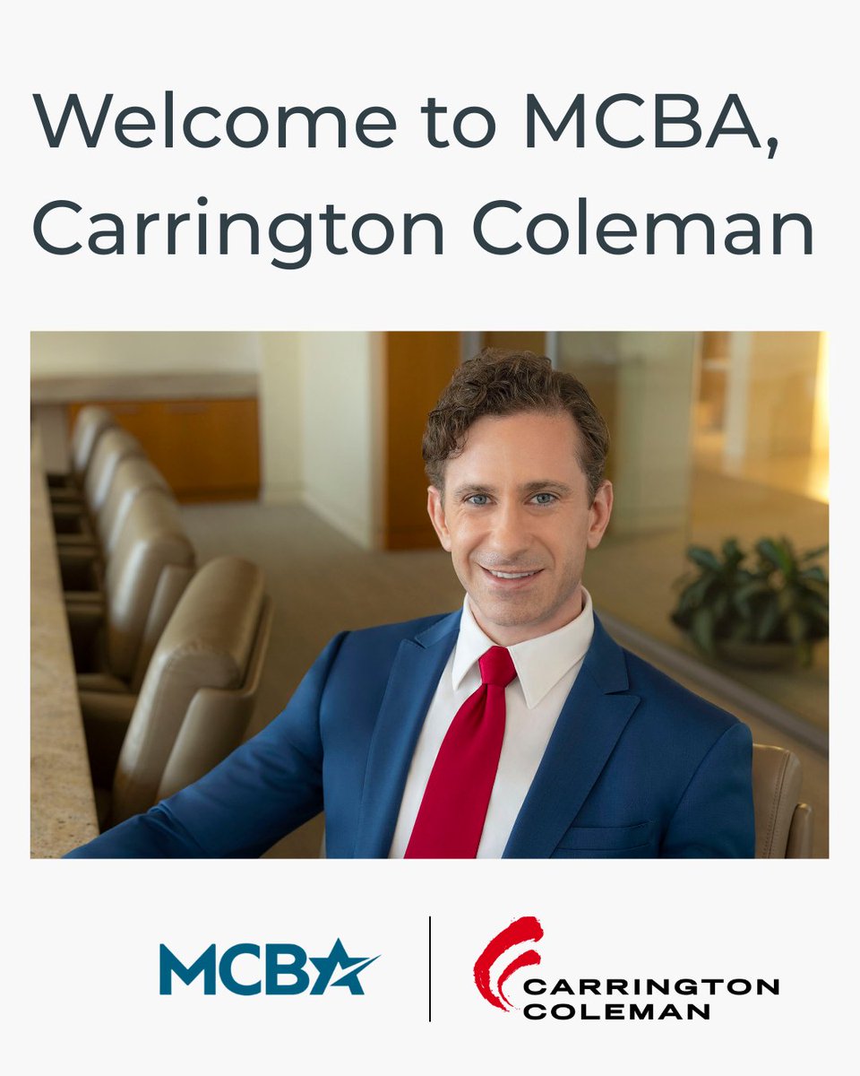 mcbadfw's tweet photo. Big welcome to our newest member: Carrington Coleman! 🥂

A Dallas staple since 1970, they specialize in high-stakes litigation and emerging tech like AI. We’re excited to work with Alex More and the firm to strengthen civic engagement in North Texas! 📍 https://t.co/Kvn5L8s0la