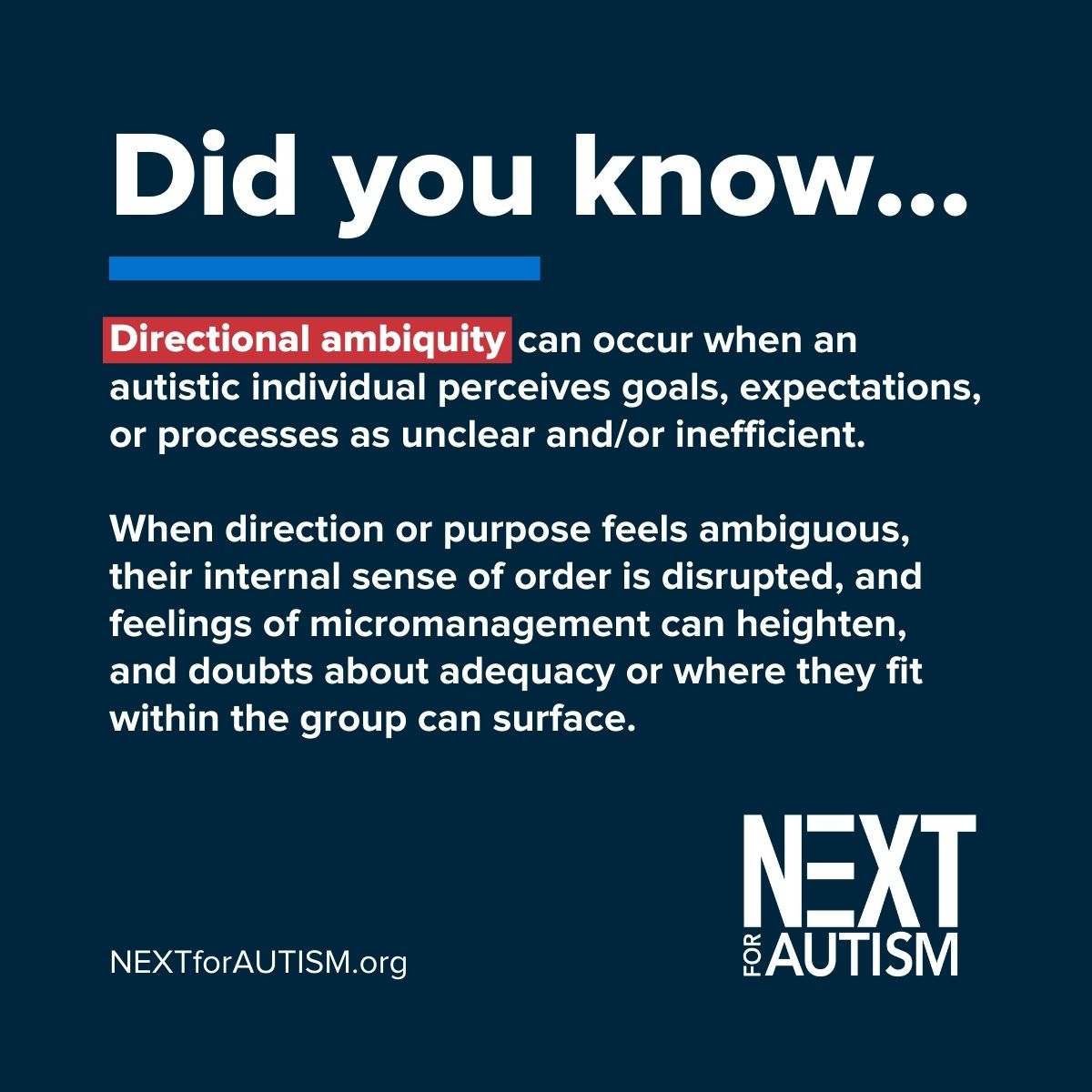 NEXT for AUTISM tweet media