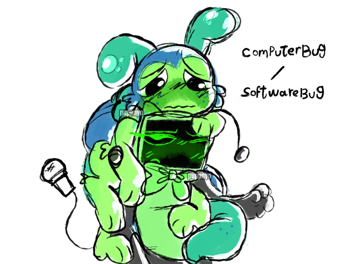 puppnyo's tweet photo. Ship idea my friend came up with📺🐛 [ #dandysworld #fanart #vee #squirm #computerbug #softwarebug ] https://t.co/wXTVIzGTwW