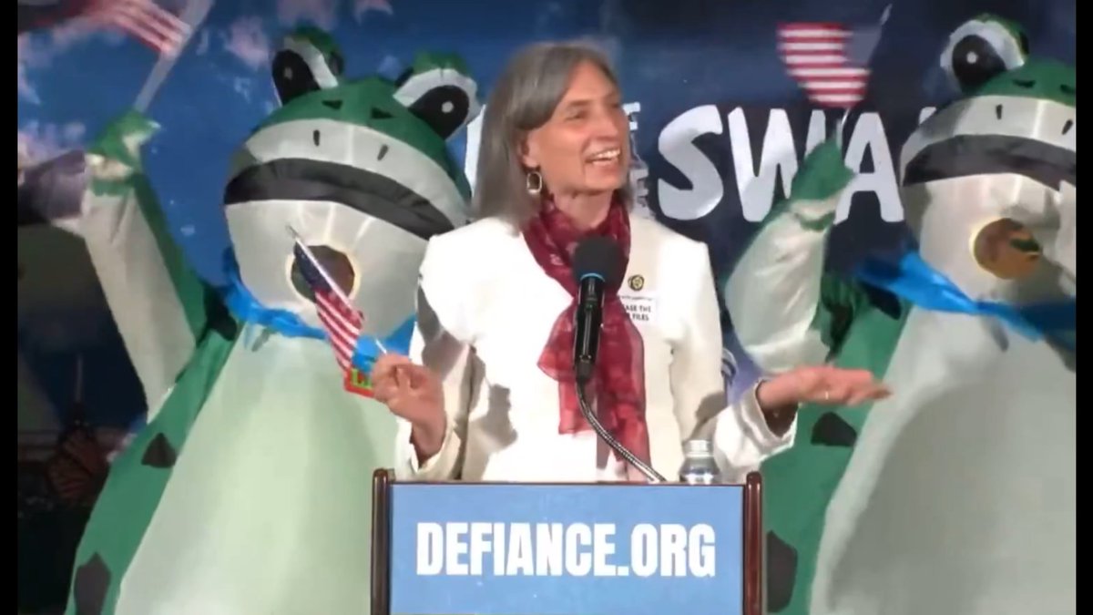 Timcast's tweet photo. I really cannot impress upon you enough the absurdity that is Democrats claiming an elite cabal of pedos runs the government and using green frogs as their meme https://t.co/wPT78Q3Eyg