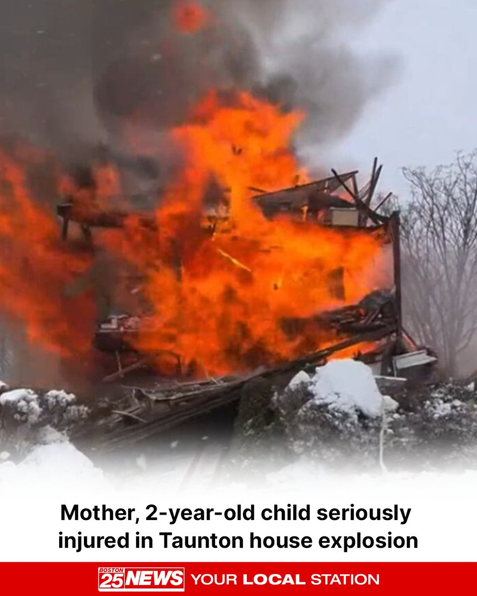 BREAKING UPDATE: A mother and a child were seriously injured after a house explosion in Taunton.

boston25news.com/news/local/mot…