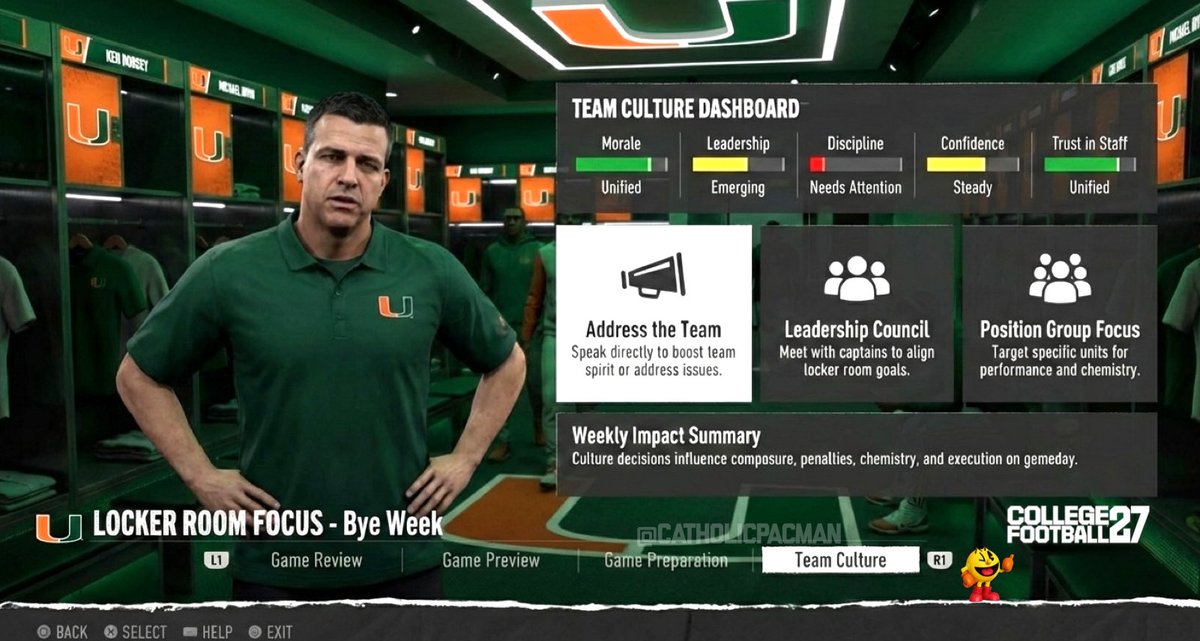 In EA SPORTS™ College Football 27 that Bye Week can be a real relief…

it’s a long season 🏆 #Immersion #Dynasty #EACFB27 #FutureCFB