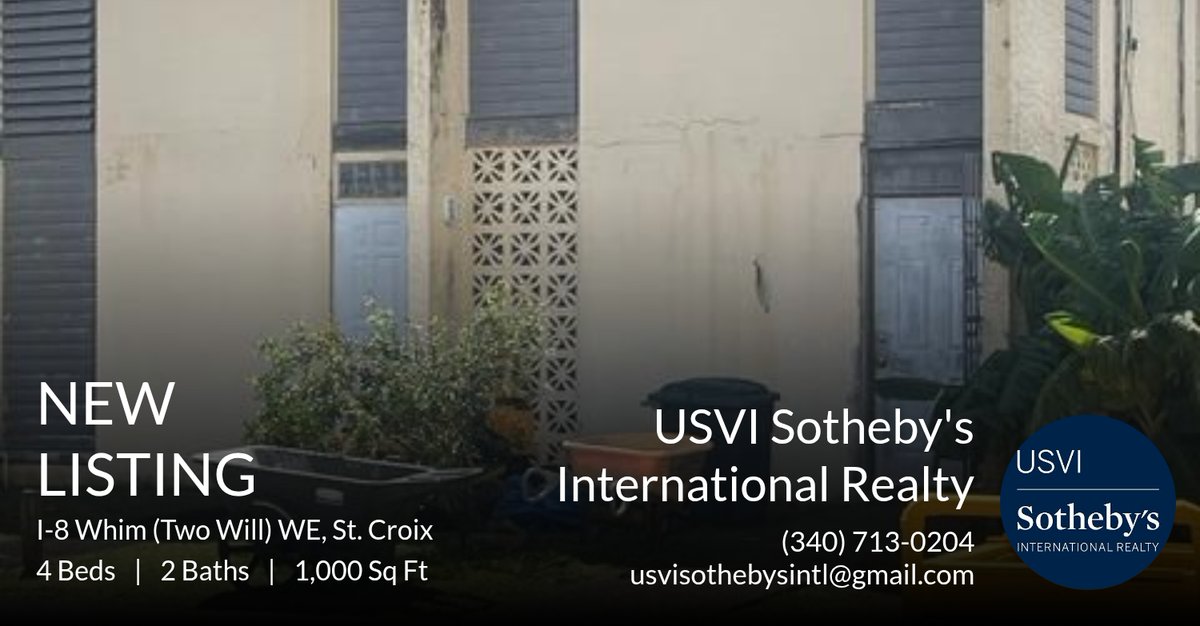 USVISIR1's tweet photo. 📍 New Listing 📍 Take a look at this fantastic new property that just hit the market located at I-8 Whim (two Will) We in St. Croix. Reach out here or at 340-626-0886 for more information
#usvi #usvirginislands #realestate #luxur... https://t.co/UGTe90YxtF https://t.co/UPQMpW2PDT