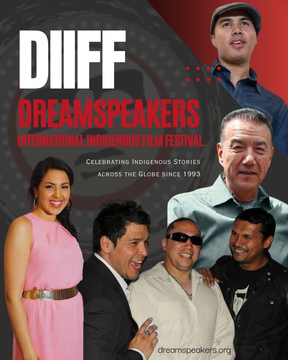 Dreamspeakers's tweet photo. 🎞️🎥 DIIFF - Dreamspeakers International Indigenous Film Festival, celebrating Indigenous stories globally since 1993 ♥️💛🤍🖤

In-Person: April 15-19, 2026 (Edmonton, AB)
Online: April 15-19, 2026

@Dreamspeakers 

#indigenousstories #yeg #indigenous #yegarts #indigenousrising https://t.co/J1F2fXVaBv