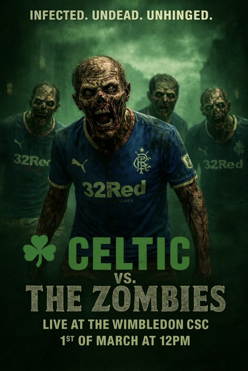 Join us at the WCSC this Sunday as The Bhoys travel to Snake Mountain.
Main hall will be open from 11.30am.
Live band after the game plus raffle. 
£3 charity donation to <a href="/KanoFoundation/">The Kano Foundation</a> for non members ☘️☘️☘️ <a href="/celticbars/">Celticbars</a>