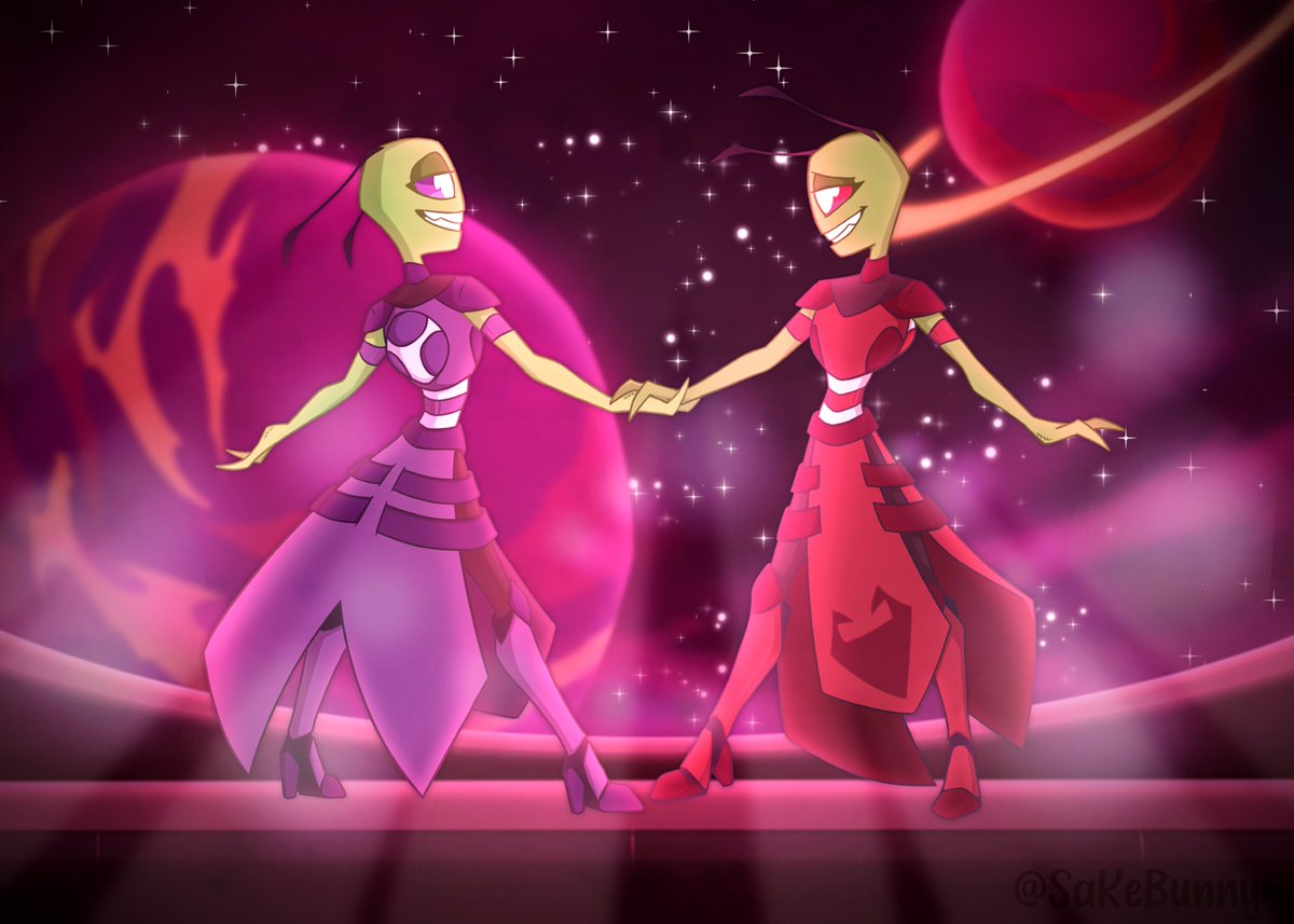 SaKeBunnyArt's tweet photo. 'Easy' from Hazbin Hotel #RaPr version❤️💜 #InvaderZim https://t.co/JPPTG9fMuv