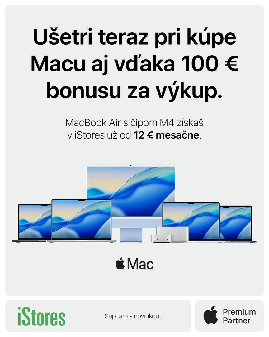V #iStores ušetríš pri kúpe Macu teraz aj vďaka bonusu za výkup. Z ceny nového Macu ti odrátame okrem hodnoty tvojho staršieho zariadenia aj ďalších 100 € ako bonus. Napríklad #MacBookAir s čipom M4 tak môžeš mať už od 12 € mesačne.

Viac o výkupe sa d… instagr.am/p/DVMI1GmjfXz/