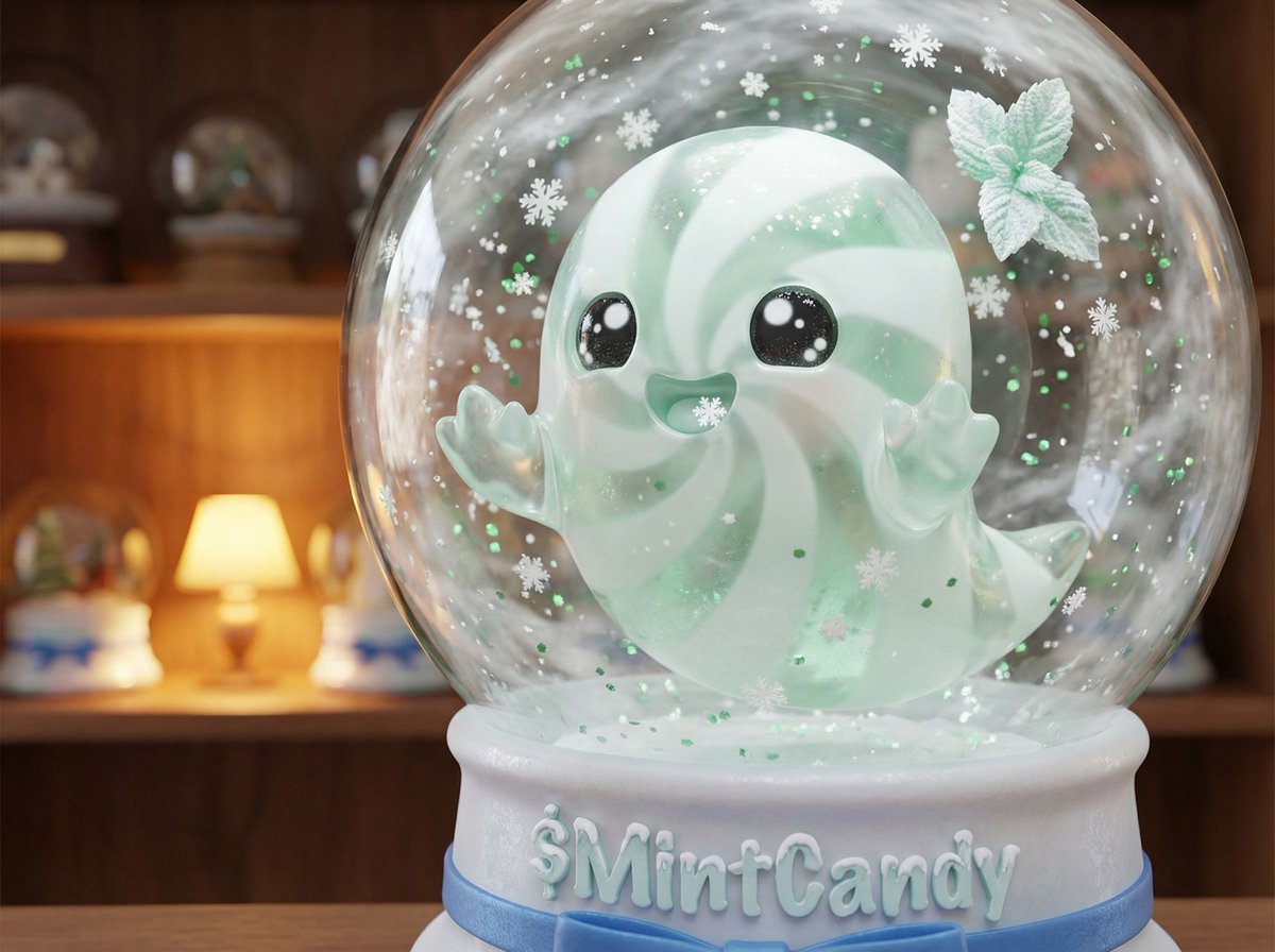 Peppermint Snow Globe Shaker Ghost

🌿🍬 Ghostie shaking his own snow globe like “winter who?” 👻❄️

$MintCandy’s peppermint snow-globe phantom is flipping the season upside-down.

Who else wants to be trapped in a cute snow globe forever? ♡

#MintCandy #FreshMintsCoin