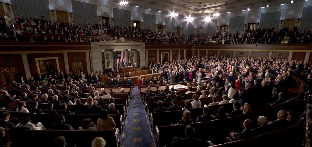 I see a lot of folks arguing that our Democrat legislators actually do believe that the first duty of the American government is to protect American citizens and not illegal aliens, and that the only reason they didn't stand up when Trump asked them to join him on that