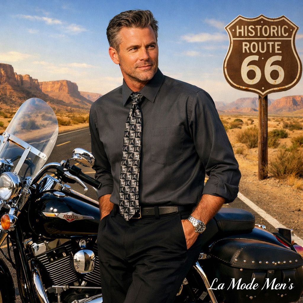 men_mode's tweet photo. Route 66.
Harley power.
Charcoal precision.

Freedom looks better tailored.

🏍️👔 #LaModeMens #MensStyle #Route66 #ModernGentleman #PatternTie #AmericanFreedom https://t.co/7TGsiZpP42