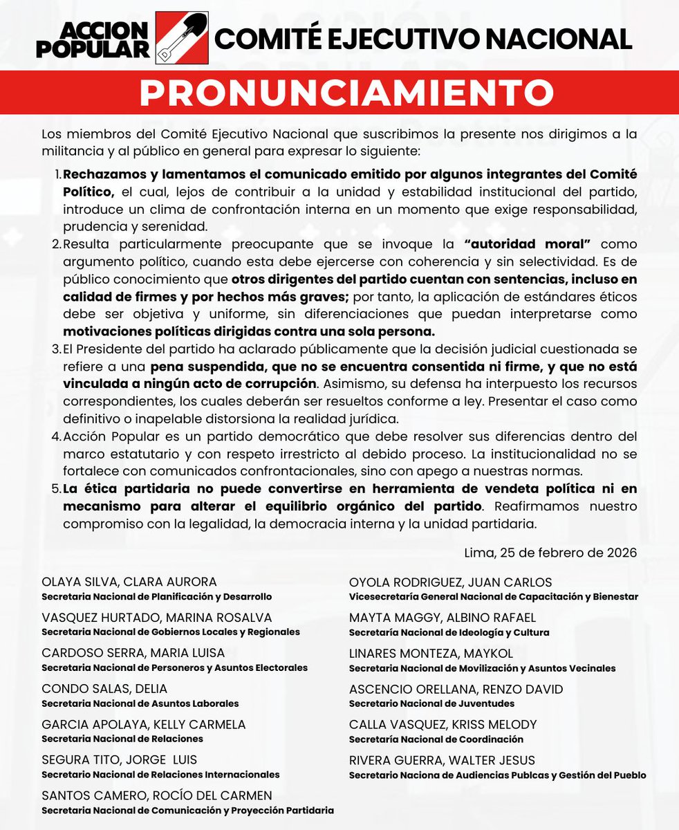 Partido Político Acción Popular tweet media