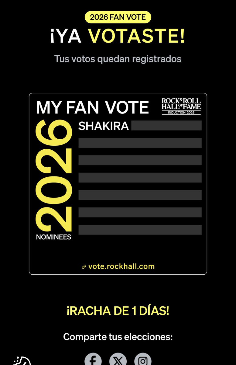 ¿ Ya votaron por Shak?

Pilas bbs

 vote.rockhall.com
