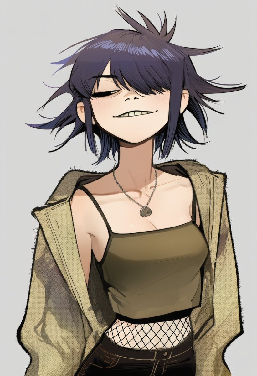 Gorillaz please bring either bring back either the bangs or the pigtails for noodle.. that 5-head cut isn't working😭