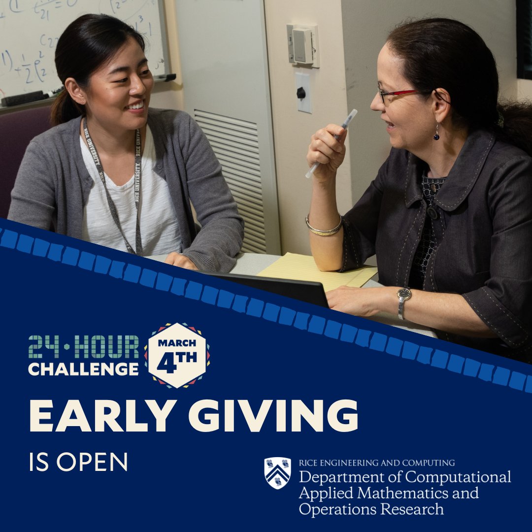 Rice Univ. Comp. Appl. Math & Oper. Res. tweet media