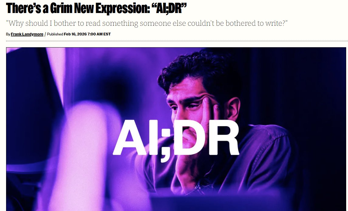 AI, didn't read - could catch on

futurism.com/artificial-int…