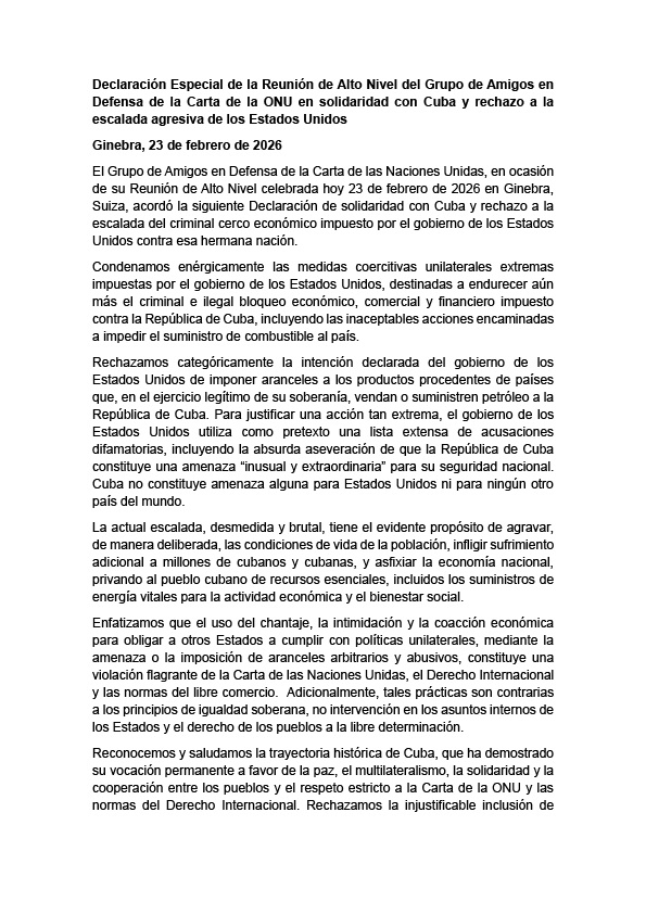 Cancillería de Cuba tweet media