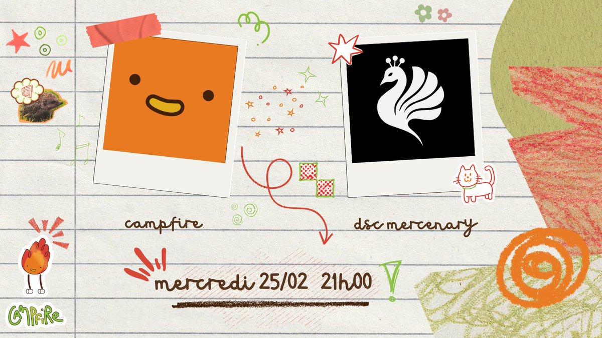 campfireow's tweet photo. CAMPFIRE 🏕️VS DSC | MERCENARY 🦚

CE SOIR (25/02) - 21H

Ouverture de la Poule A du Semi-Pro 2 avec ce match nous opposant à DSC | Mercenary 🔥

En direct sur les chaines Twitch de Kayberh et Ten__ow 🎥 https://t.co/212awselkW