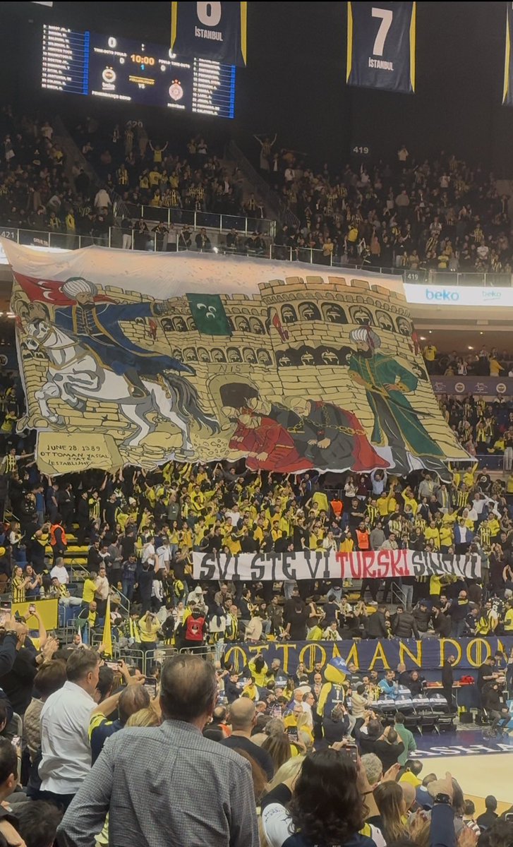 Fenerbahçe Beko’nun Partizan maçında açtığı pankart 😎