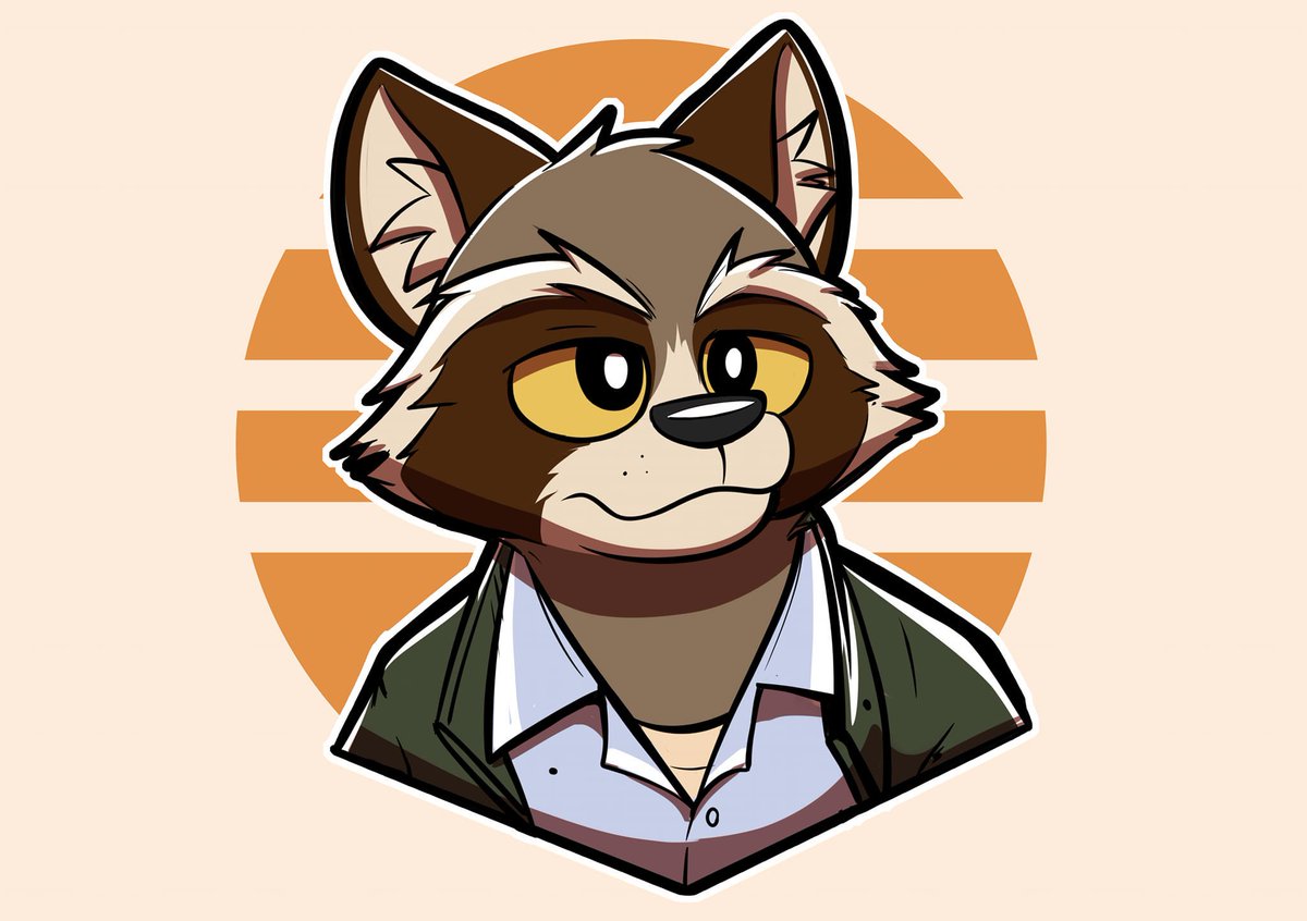 Try simplify my old raccoon
