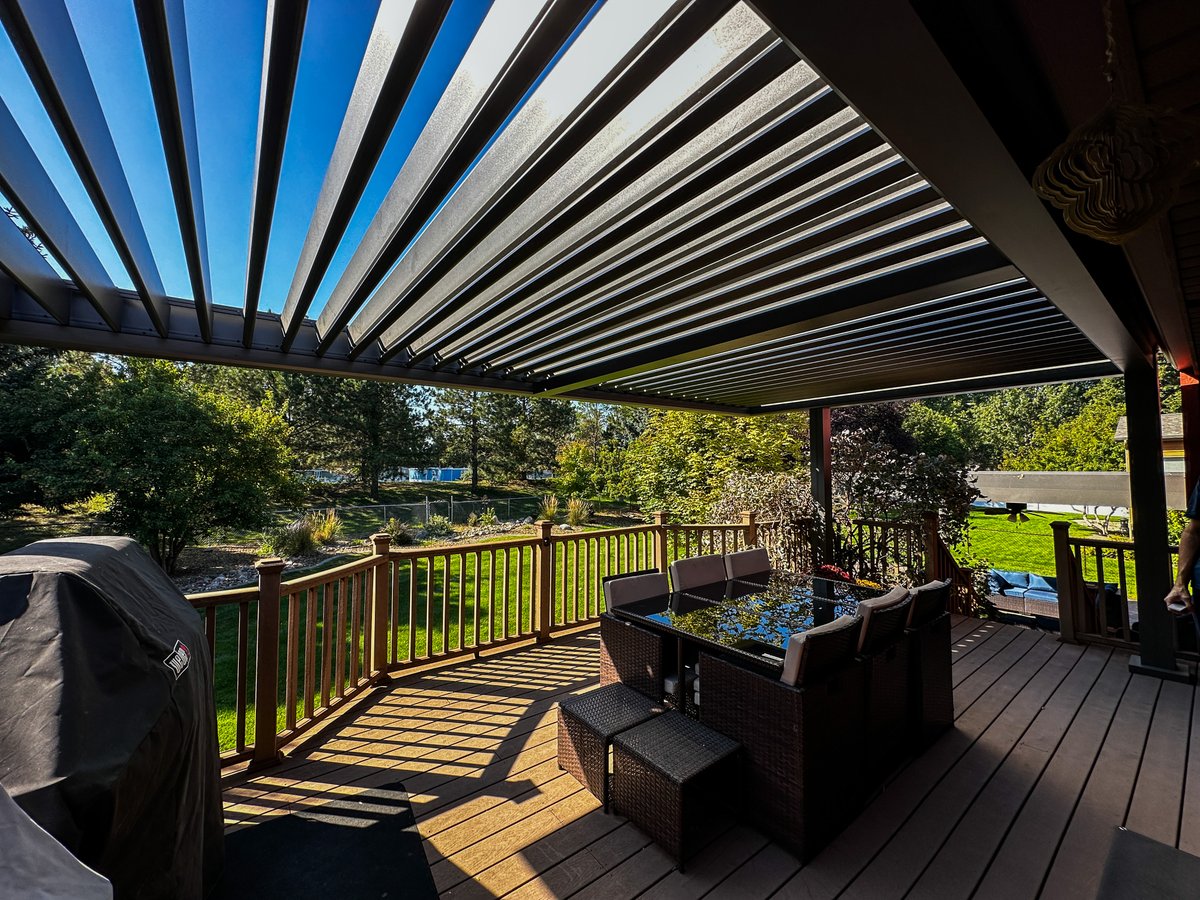 HeritageExt's tweet photo. Built for gathering. Built for North Dakota nights.
Two custom Azenco pergolas with integrated lighting — creating a space where memories are made.

#HeritageExteriors #Azenco #OutdoorLiving #BismarckND https://t.co/syxKQIKA1X