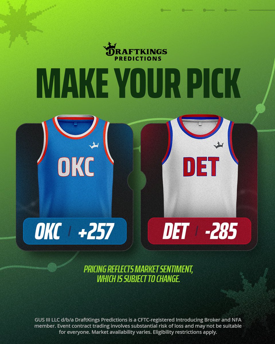 Oklahoma City vs. Detroit - make your pick 🏀