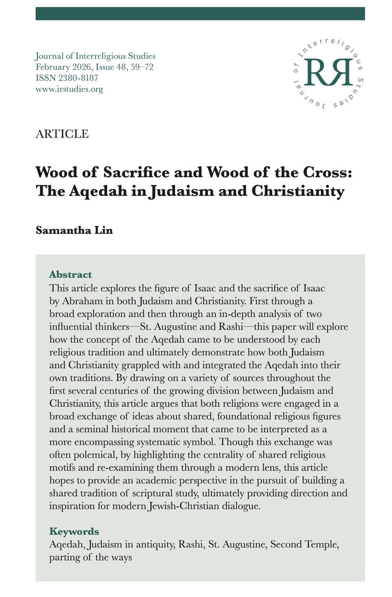 Journal of Interreligious Studies tweet media