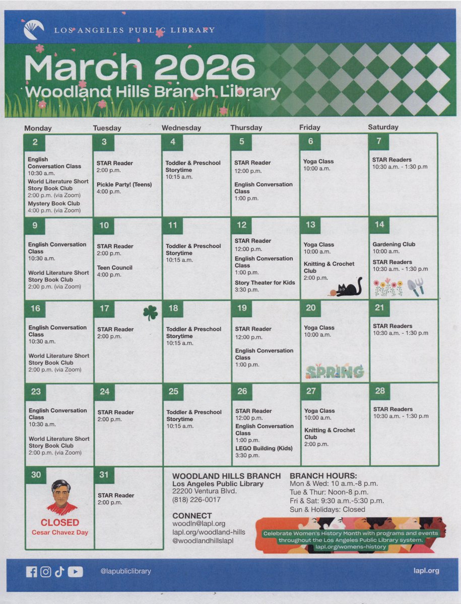 Woodland Hills Branch-Los Angeles Public Library tweet media