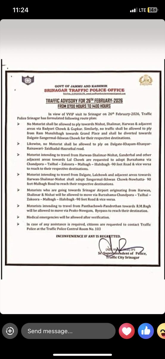 Kashmir Road Safety Foundation tweet media
