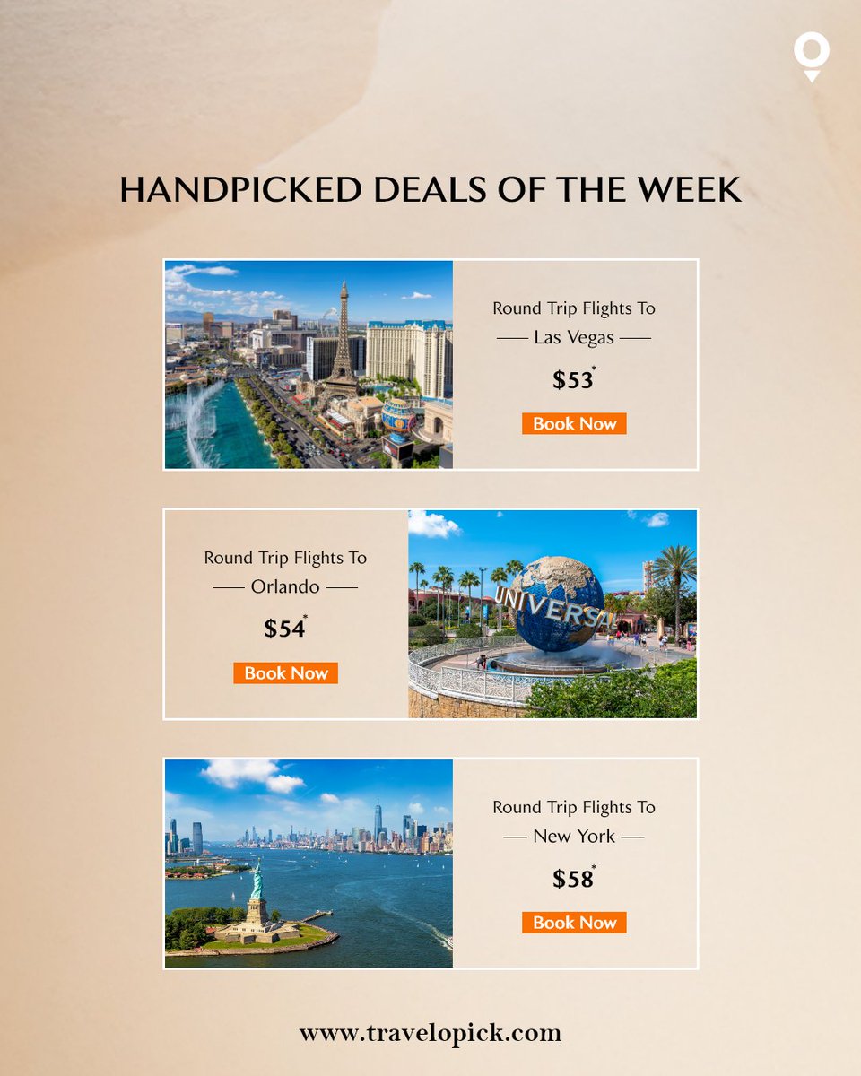 travelopickus's tweet photo. The deals are hot now. Tap, book, go ✈️ #travelopick #springbreak2026 #flightdeals #springtravel #bookearly

Book Now: https://t.co/vePbQYt9BF https://t.co/pSrYYkzMqE